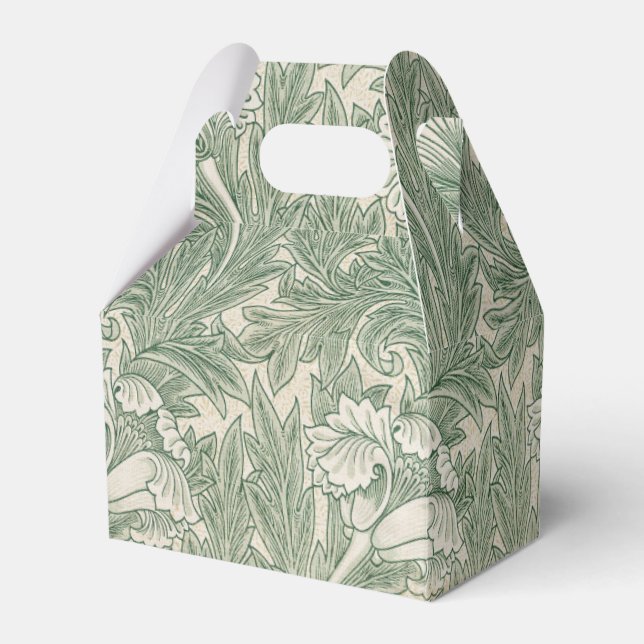 Ballotins William Morris tulip fond textile vert (Verso)
