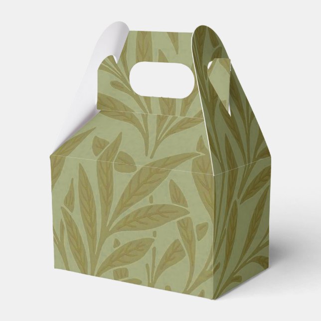 Ballotins William Morris Willow Antique Green Leaf Vine Art (Verso)