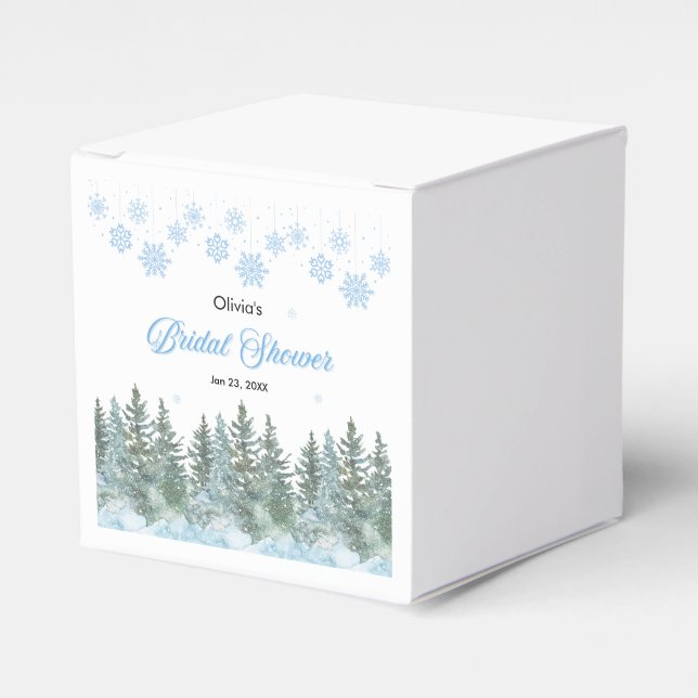 Ballotins Winter Pine Trees Snowflakes Bridal Shower  (Verso)