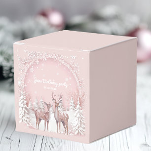 Ballotins Winter Wonderland Anniversaire   Rose et cerf