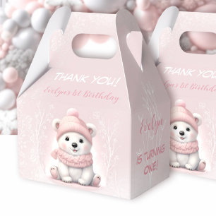 Ballotins Wonderland Pink Polar Bear 1er anniversaire