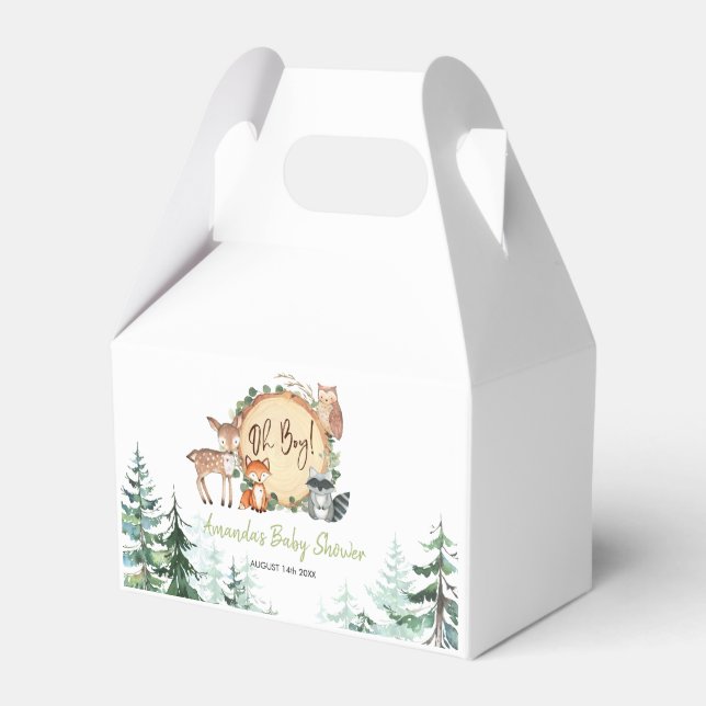 Ballotins Woodland Forest Oh Boy Baby shower (Verso)
