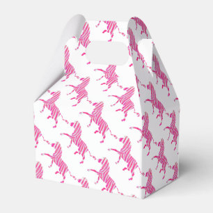 Ballotins Zebra Hot rose et blanc Silhouette