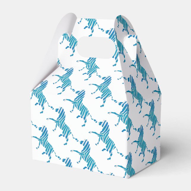 Ballotins Zebra Silhouette Bleu et Blanc (Verso)