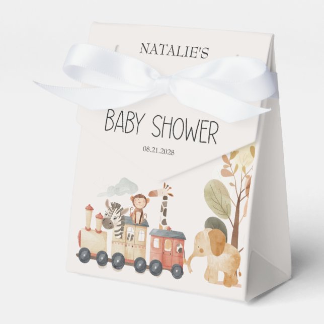 Ballotins Zoo Safari Nursery Animaux Baby shower (Verso)