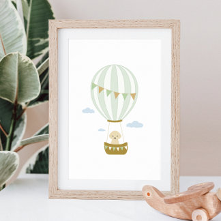 Ballotte à air chaud vert avec Poster de la pépini