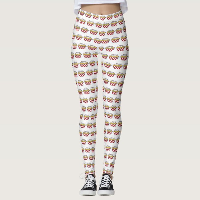 Ballpark Nachos Käse Nacho Chips Junk Food Leggings (Vorderseite)