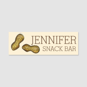 Ballpark Peanuts Roastnuts Snack Bar Food Namensschild
