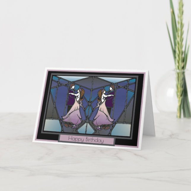 Ballroom Dancers Grußkarte Feiertagskarte (Vorderseite)