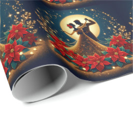 Ballroom Dancers Mondlicht Weihnachten Geschenkpapier