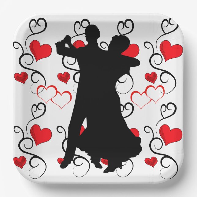 Ballroom Dancers Pappteller (Vorderseite)