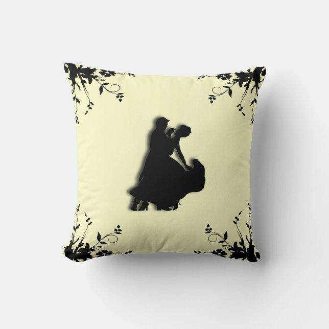 Ballroom Dancers Silhouette Mojo Pillow Kissen (Vorderseite)