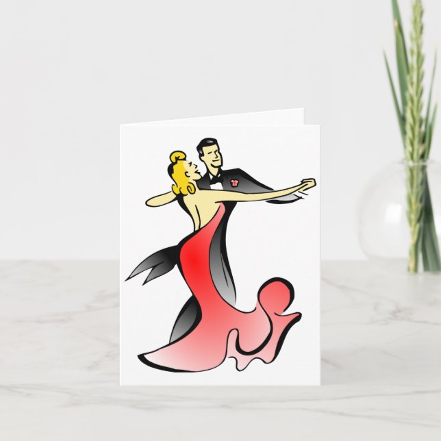 Ballroom Dancers tanzend Paar Swing Tanz Karte (Vorderseite)