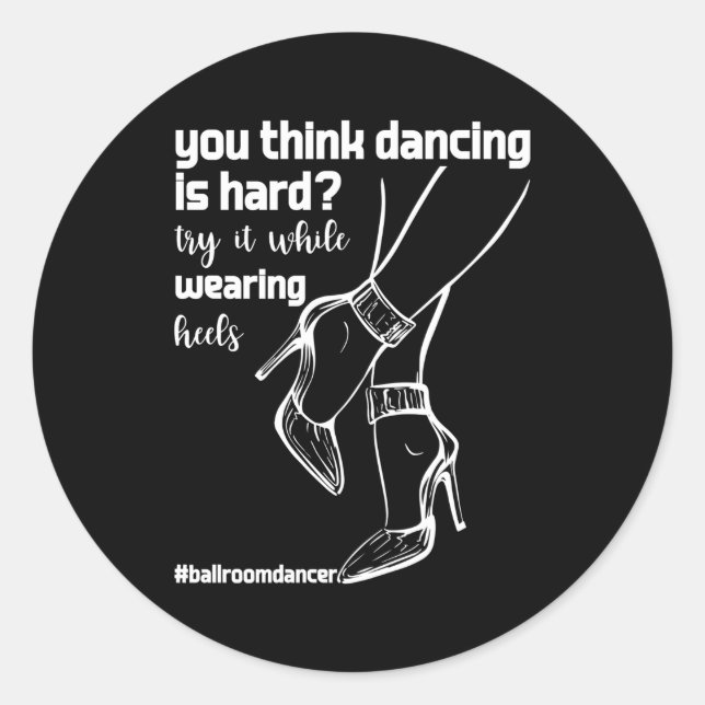 Ballroom Dancing Ballroom Dancer Latin Dance Sport Runder Aufkleber (Vorderseite)