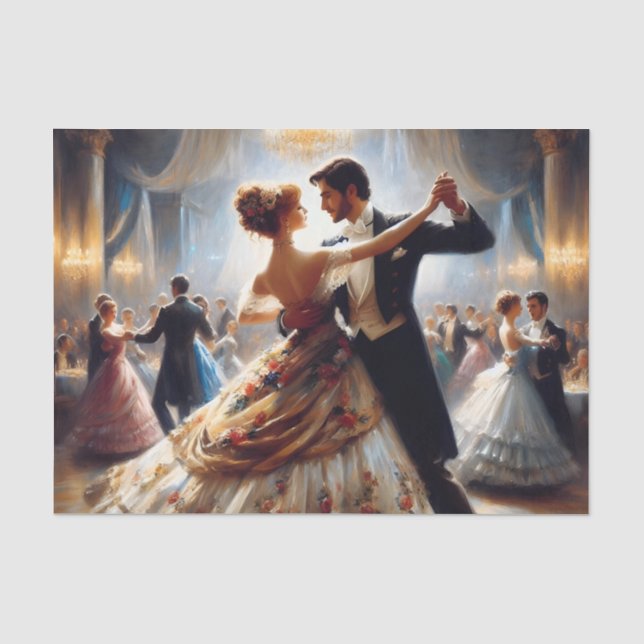 Ballroom Dancing Ephemera Möbeldekoupage Seidenpapier (Vorderseite)