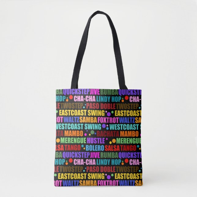 Ballroom Dancing | Farbige Tanzstile Tasche (Vorderseite)