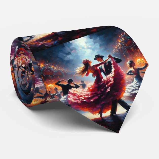 Ballroom Dancing Paare Tanzmusik Band Krawatte (Gerollt)