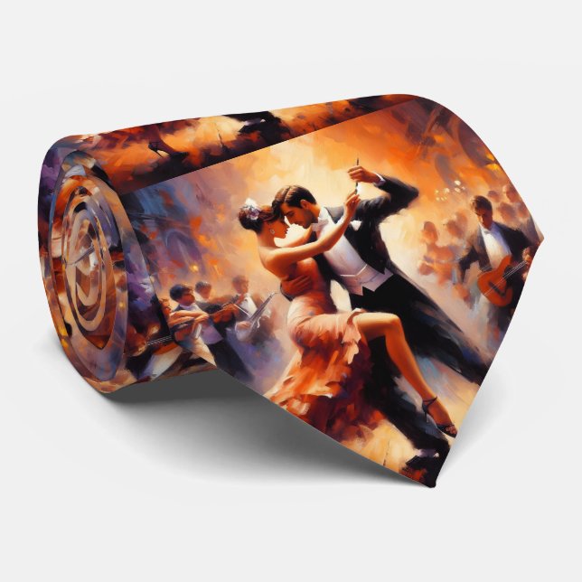 Ballroom Dancing Paare Tanzmusik Band Krawatte (Gerollt)