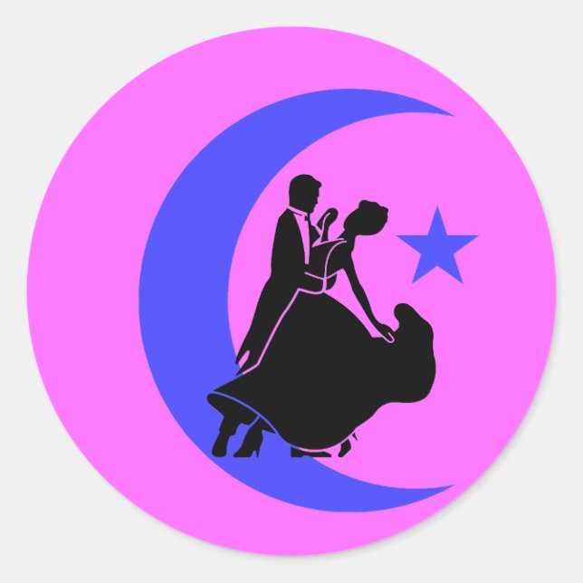 Ballroom Dancing Runder Aufkleber (Vorderseite)