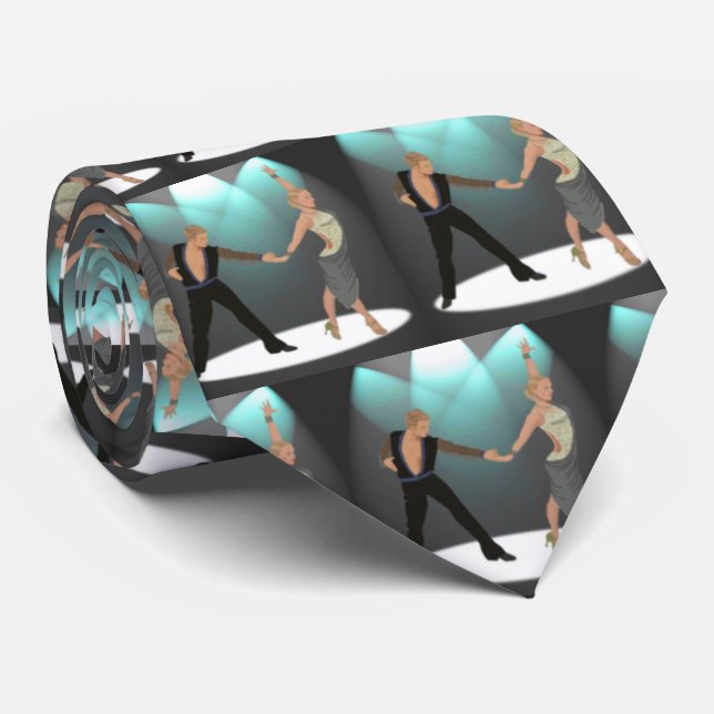 Ballroom Latin Dancer Couple mit Spotlight Krawatte (Gerollt)