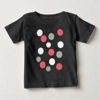 Balls Circles Muster Grau Weiße Korallen Pink