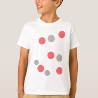 Balls Circles Muster Grau Weiße Korallen Pink