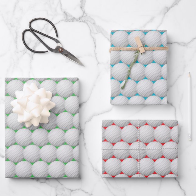 Balls de golf Résumé Design Enveloppement Feuilles (Recto)