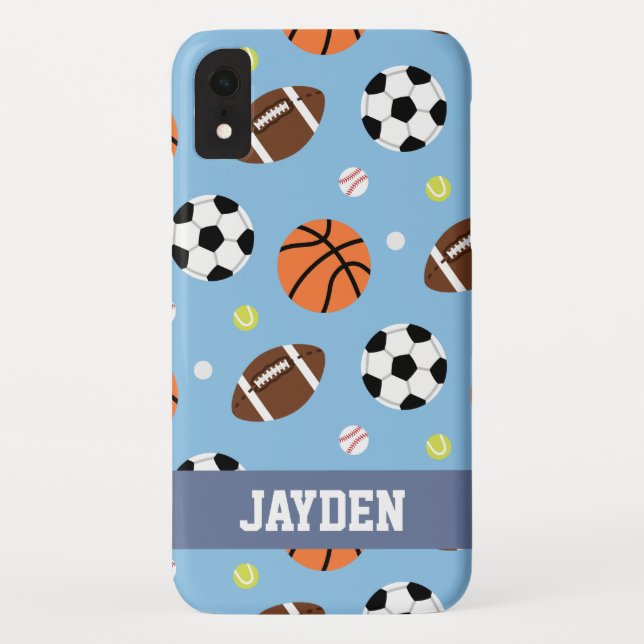 Balls Sporttauchen Muster Personalisiert Case-Mate iPhone Hülle (Rückseite)