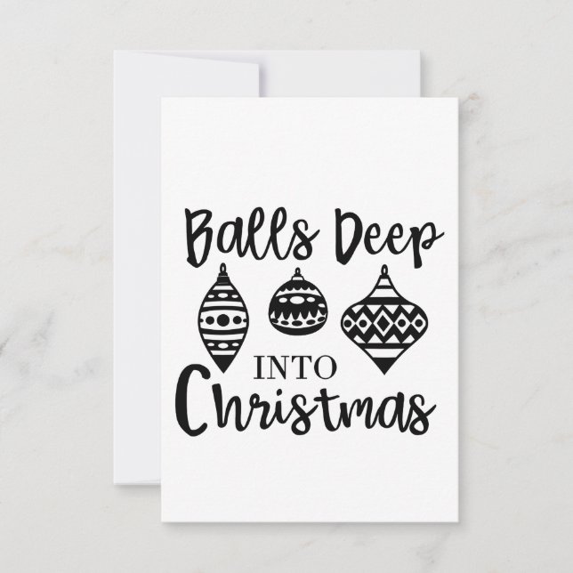 Balls tief in Weihnachten Weihnachten Weihnachten  Einladung (Vorderseite)