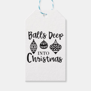 Balls tief in Weihnachten Weihnachten Weihnachten Geschenkanhänger