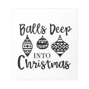 Balls tief in Weihnachten Weihnachten Weihnachten Notizblock