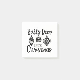 Balls tief in Weihnachten Weihnachten Weihnachten  Post-it Klebezettel