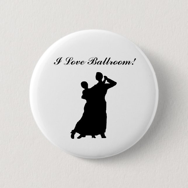 "Ballsaal-Paar-" personalisierter Knopf Button (Vorderseite)