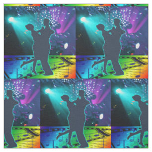 Ballsaal-Tanz-Paar-Bühne-Lichter und Musik Stoff