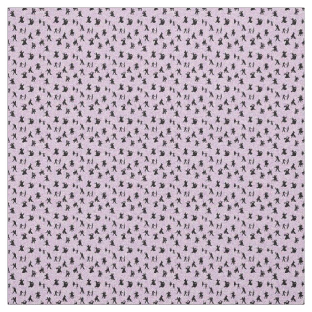 Ballsaal-Tänzer, schwarz auf Rosa Stoff (Muster)