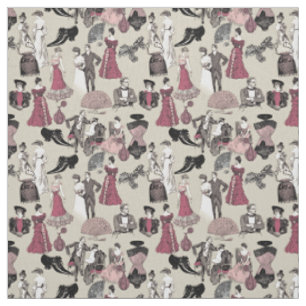 Ballsaal-Viktorianische Mode-Toile beige Stoff