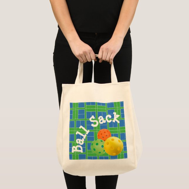 Ballsack für Pickleballs - Blue Green Orange Tragetasche (Vorderseite (Produkt))