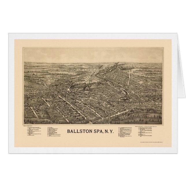 Ballston Spa, NY Panorama-Mappe - 1890 (Vorderseite (Horizontal))