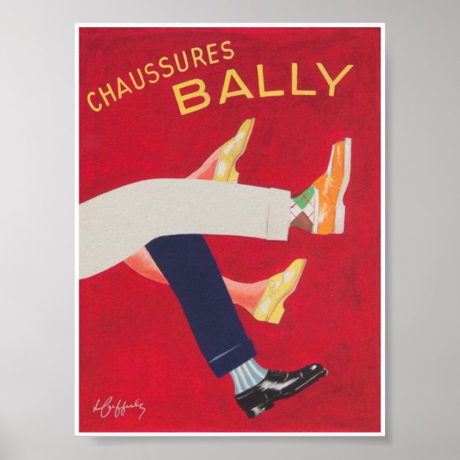 Bally Shoes Vintag Fashion Poster (Vorne)