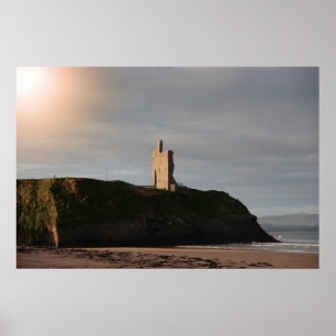 ballybunion Strandschloss und Klippenplakat Poster