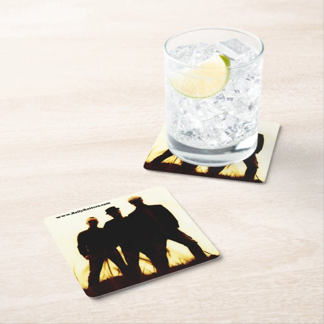 BallyRotters.com Silhouette - Biermatten Rechteckiger Pappuntersetzer (Vor Ort)