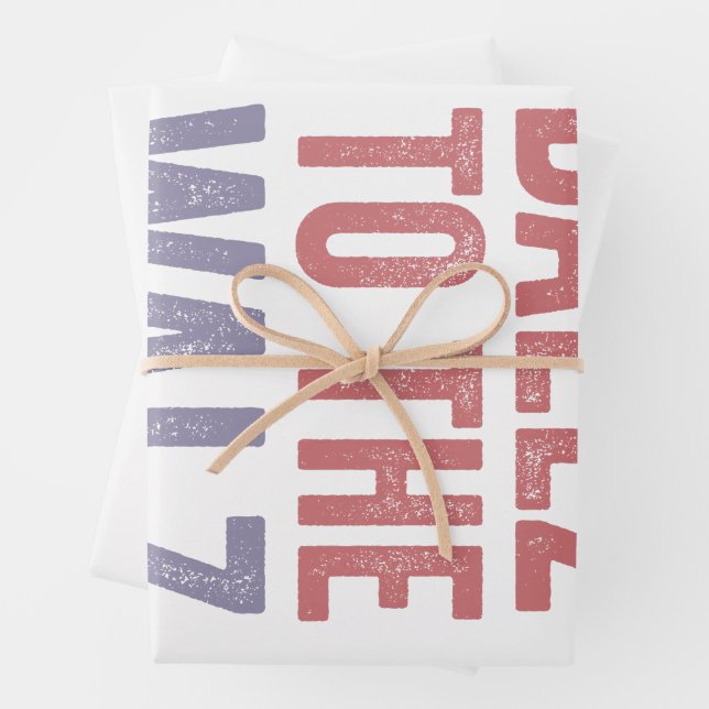 Ballz bei den Walz Harris Walz Wahlen 2024 Geschenkpapier Set (Beispiel)