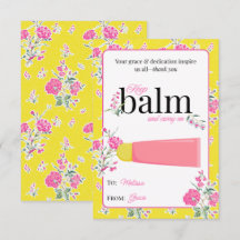 Balm behalten und weiter geht's Florale Dankeskart