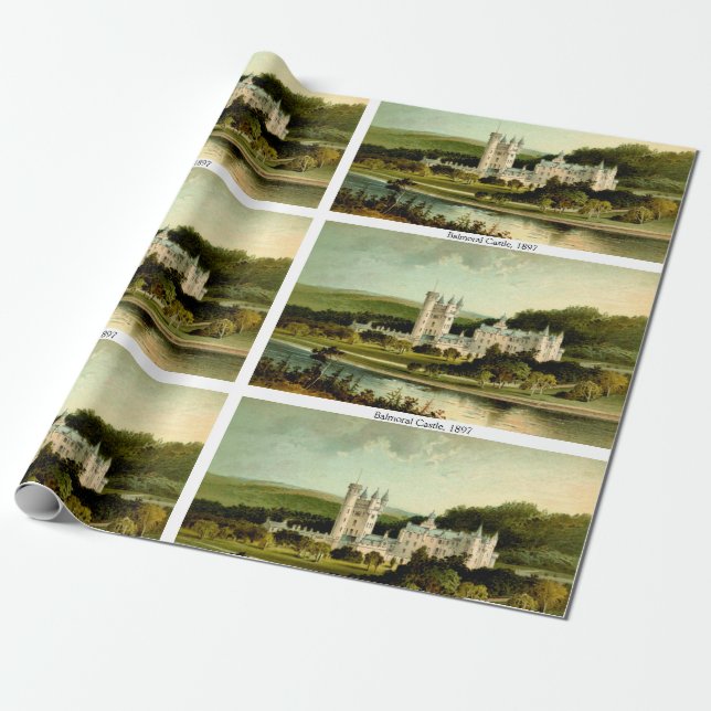 Balmoral Castle 1897 wiederhergestellt hohe Auflös Geschenkpapier (Ungerollt)