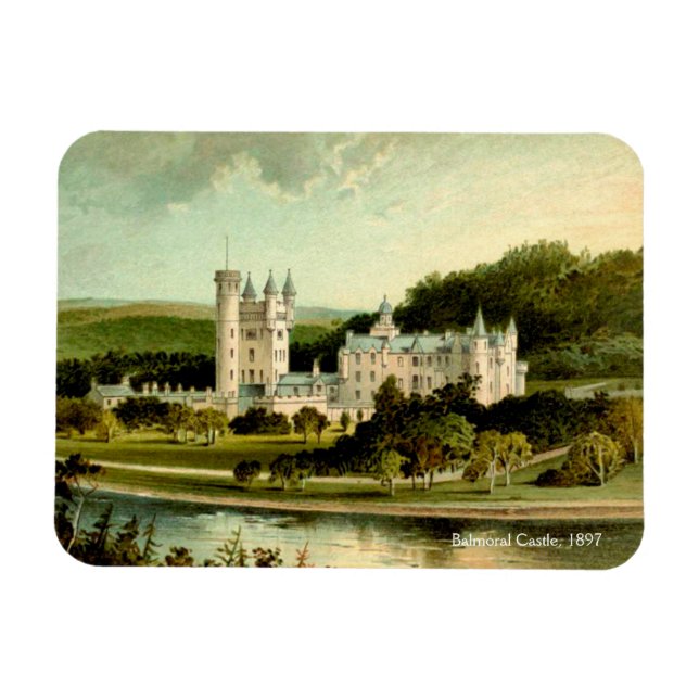 Balmoral Castle 1897 wiederhergestellt hohe Auflös Magnet (Horizontal)