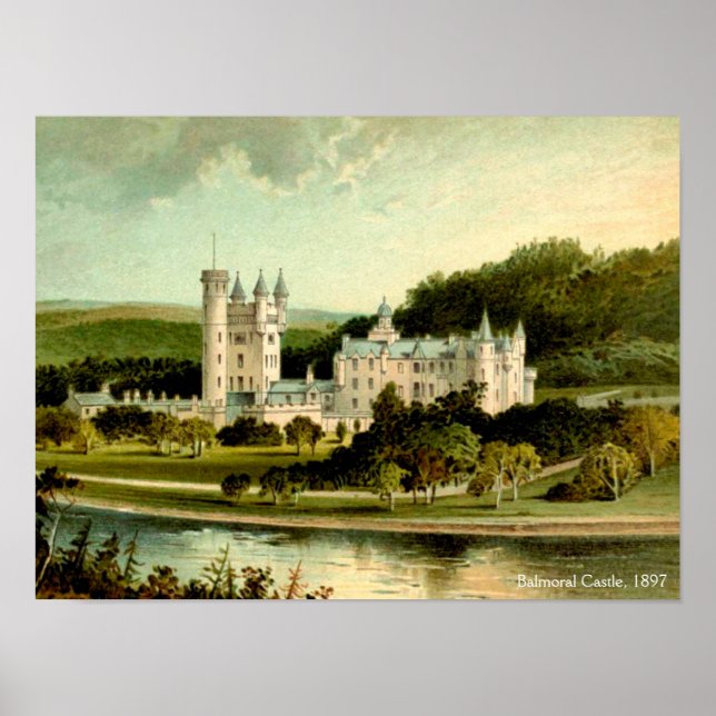 Balmoral Castle 1897 wiederhergestellt hohe Auflös Poster (Vorne)