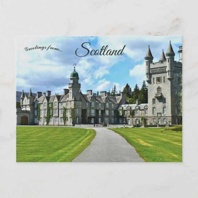 Balmoral Castle in Aberdeenshire Schottland Postkarte (Vorderseite)