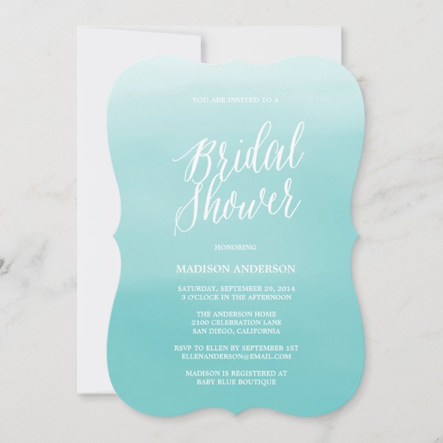 Balnéaire| Invitation à la douche nuptiale (Devant)