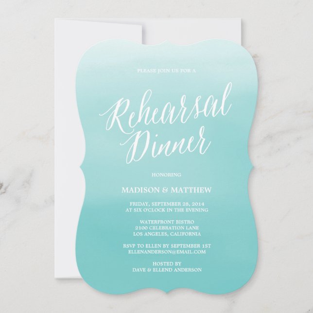 Balnéaire| Invitation au dîner de répétition (Devant)