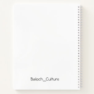 Balochi Spiral Notebook für Studenten Notizbuch